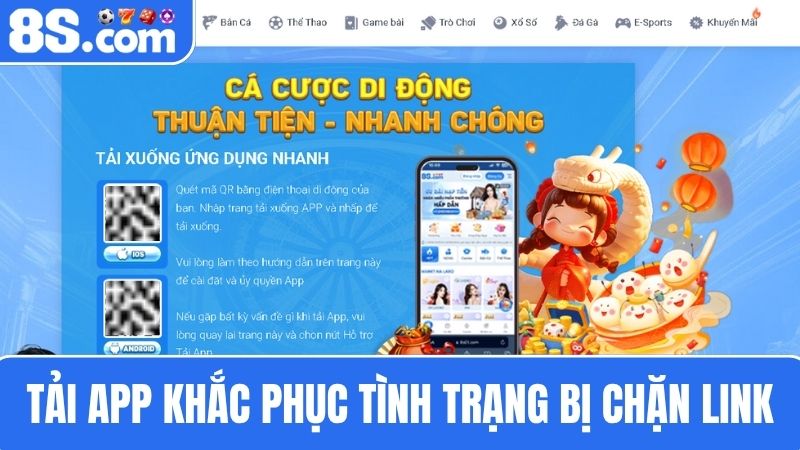 khắc phục tình trạng link vào 8S bị chặn 