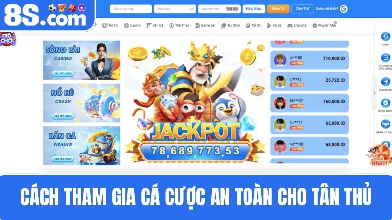 tham gia cá cược 8S bet