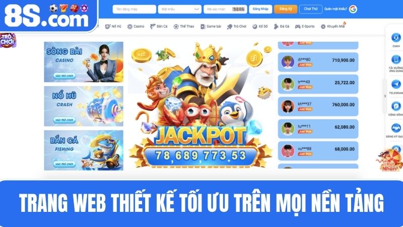 Trang web 8S trang chủ